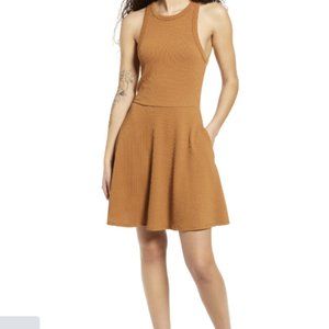 BP RIBBED TANK DRESS WITH POCKETS. SKATER STYLE MINI DRESS NWOT
